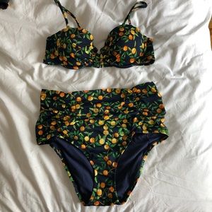 Citrus-Oranges rétro style Bikini